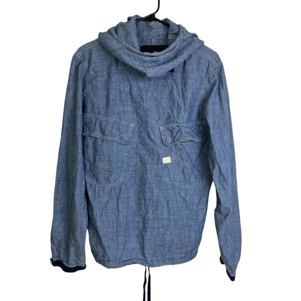 G-Star Light Blue Hooded Shirt Jacket